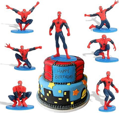 Ultimate Spider Man Birthday Cake Decorating Topper ,  Superhero Toy , 7 Figure Spiderman Set Birthday Party Cupcakes