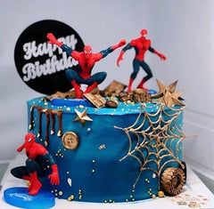 Ultimate Spider Man Birthday Cake Decorating Topper ,  Superhero Toy , 7 Figure Spiderman Set Birthday Party Cupcakes