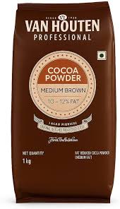 Van Houten Cocoa Powder || 1kg - Medium Brown || Original Dutch Processed - Unsweetened || 100% Cocoa Beans ||MRP 1195/-RS PER KG