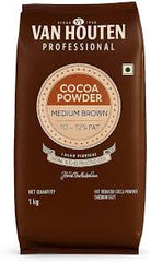 Van Houten Cocoa Powder || 1kg - Medium Brown || Original Dutch Processed - Unsweetened || 100% Cocoa Beans ||MRP 1195/-RS PER KG